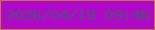 文字の大きさ：1、枠の色：c57640、背景の色：b008c9、文字の色：524c76 無料ブログパーツのブログ時計