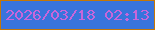 文字の大きさ：3、枠の色：c57705、背景の色：3974dc、文字の色：c866da 無料ブログパーツのブログ時計