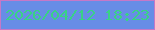 文字の大きさ：2、枠の色：c578c7、背景の色：678de6、文字の色：39d286 無料ブログパーツのブログ時計