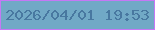文字の大きさ：4、枠の色：c578f5、背景の色：71a9c6、文字の色：4878a0 無料ブログパーツのブログ時計