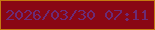 文字の大きさ：4、枠の色：c57911、背景の色：890614、文字の色：6b2b76 無料ブログパーツのブログ時計