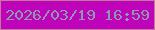 文字の大きさ：5、枠の色：c5799a、背景の色：be03bb、文字の色：8d9aac 無料ブログパーツのブログ時計