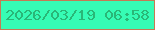 文字の大きさ：1、枠の色：c57a54、背景の色：36fcb5、文字の色：29b777 無料ブログパーツのブログ時計