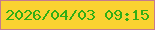 文字の大きさ：4、枠の色：c57a8e、背景の色：fad231、文字の色：31ae15 無料ブログパーツのブログ時計