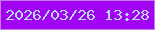 文字の大きさ：2、枠の色：c57aea、背景の色：a202f2、文字の色：b4daeb 無料ブログパーツのブログ時計