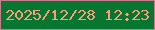 文字の大きさ：4、枠の色：c57c8b、背景の色：067631、文字の色：fc9d7b 無料ブログパーツのブログ時計