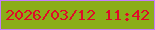 文字の大きさ：2、枠の色：c57cfc、背景の色：8bad18、文字の色：df0a29 無料ブログパーツのブログ時計