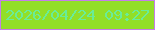 文字の大きさ：1、枠の色：c57eea、背景の色：92df28、文字の色：69ec99 無料ブログパーツのブログ時計