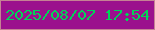 文字の大きさ：2、枠の色：c58294、背景の色：9b118d、文字の色：00d558 無料ブログパーツのブログ時計