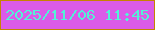 文字の大きさ：4、枠の色：c58301、背景の色：db5be8、文字の色：53f2d6 無料ブログパーツのブログ時計