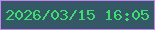 文字の大きさ：2、枠の色：c583f3、背景の色：345865、文字の色：3ddd6f 無料ブログパーツのブログ時計