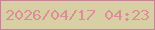 文字の大きさ：4、枠の色：c58493、背景の色：d8cfa5、文字の色：da8f97 無料ブログパーツのブログ時計