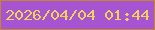 文字の大きさ：3、枠の色：c5852c、背景の色：a654d1、文字の色：f0d259 無料ブログパーツのブログ時計