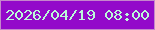 文字の大きさ：2、枠の色：c587cc、背景の色：930aca、文字の色：bbfad9 無料ブログパーツのブログ時計