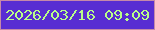 文字の大きさ：1、枠の色：c589a9、背景の色：582dd2、文字の色：b9fe89 無料ブログパーツのブログ時計