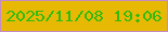 文字の大きさ：3、枠の色：c58bc3、背景の色：e8b904、文字の色：31bb0f 無料ブログパーツのブログ時計