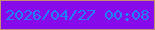 文字の大きさ：4、枠の色：c58c76、背景の色：870bea、文字の色：1e83f7 無料ブログパーツのブログ時計