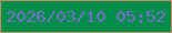 文字の大きさ：1、枠の色：c58f66、背景の色：028e4a、文字の色：766fd0 無料ブログパーツのブログ時計