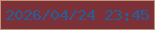 文字の大きさ：4、枠の色：c59173、背景の色：7c3138、文字の色：245e9d 無料ブログパーツのブログ時計
