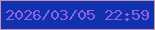 文字の大きさ：4、枠の色：c593ab、背景の色：1231ae、文字の色：8b63e4 無料ブログパーツのブログ時計
