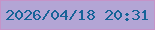 文字の大きさ：5、枠の色：c593c8、背景の色：b3a5d5、文字の色：166398 無料ブログパーツのブログ時計