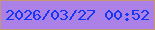 文字の大きさ：4、枠の色：c59674、背景の色：ab80e7、文字の色：1735f5 無料ブログパーツのブログ時計