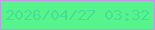 文字の大きさ：5、枠の色：c597e5、背景の色：57f38d、文字の色：46df93 無料ブログパーツのブログ時計