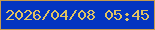 文字の大きさ：1、枠の色：c59b4d、背景の色：0335c1、文字の色：e1c363 無料ブログパーツのブログ時計