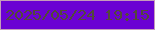 文字の大きさ：3、枠の色：c59bba、背景の色：6a01d3、文字の色：53493a 無料ブログパーツのブログ時計