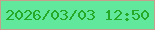 文字の大きさ：3、枠の色：c59f8b、背景の色：61e89c、文字の色：27a928 無料ブログパーツのブログ時計
