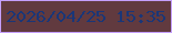 文字の大きさ：4、枠の色：c59ffb、背景の色：613a3f、文字の色：1a3677 無料ブログパーツのブログ時計