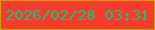 文字の大きさ：3、枠の色：c5a10d、背景の色：f73b2c、文字の色：18bf74 無料ブログパーツのブログ時計