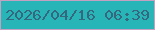 文字の大きさ：1、枠の色：c5a1c1、背景の色：28b5b7、文字の色：35687f 無料ブログパーツのブログ時計