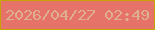 文字の大きさ：3、枠の色：c5a303、背景の色：e67369、文字の色：dfaf91 無料ブログパーツのブログ時計