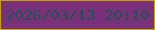 文字の大きさ：2、枠の色：c5a402、背景の色：7a317a、文字の色：215254 無料ブログパーツのブログ時計