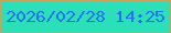 文字の大きさ：3、枠の色：c5a560、背景の色：2bdfb9、文字の色：2372f1 無料ブログパーツのブログ時計