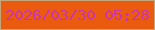 文字の大きさ：5、枠の色：c5a57a、背景の色：eb5b0f、文字の色：cb34ad 無料ブログパーツのブログ時計