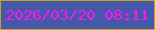 文字の大きさ：1、枠の色：c5a611、背景の色：4658a9、文字の色：fb17f0 無料ブログパーツのブログ時計