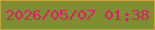 文字の大きさ：1、枠の色：c5a640、背景の色：7e8f31、文字の色：e21b67 無料ブログパーツのブログ時計