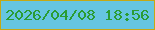 文字の大きさ：1、枠の色：c5a815、背景の色：66c5e1、文字の色：2a9c33 無料ブログパーツのブログ時計