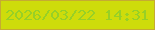 文字の大きさ：5、枠の色：c5ab32、背景の色：cedc0b、文字の色：97d026 無料ブログパーツのブログ時計
