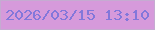 文字の大きさ：4、枠の色：c5abd1、背景の色：d69adb、文字の色：8377da 無料ブログパーツのブログ時計