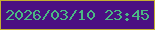 文字の大きさ：3、枠の色：c5af31、背景の色：4b1082、文字の色：4bb883 無料ブログパーツのブログ時計