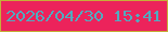 文字の大きさ：1、枠の色：c5af39、背景の色：ec235b、文字の色：52aabf 無料ブログパーツのブログ時計