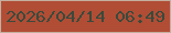 文字の大きさ：1、枠の色：c5af9f、背景の色：b14d35、文字の色：3a4a3c 無料ブログパーツのブログ時計
