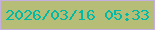 文字の大きさ：5、枠の色：c5afe0、背景の色：b5bd76、文字の色：01b9a7 無料ブログパーツのブログ時計