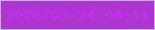 文字の大きさ：1、枠の色：c5b0f9、背景の色：ad37ce、文字の色：c82cf6 無料ブログパーツのブログ時計