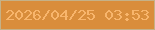 文字の大きさ：2、枠の色：c5b187、背景の色：d98d3b、文字の色：f8b56c 無料ブログパーツのブログ時計