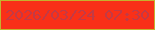 文字の大きさ：4、枠の色：c5b22e、背景の色：f93018、文字の色：c33a45 無料ブログパーツのブログ時計