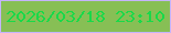 文字の大きさ：3、枠の色：c5b4fb、背景の色：87bf55、文字の色：19d949 無料ブログパーツのブログ時計